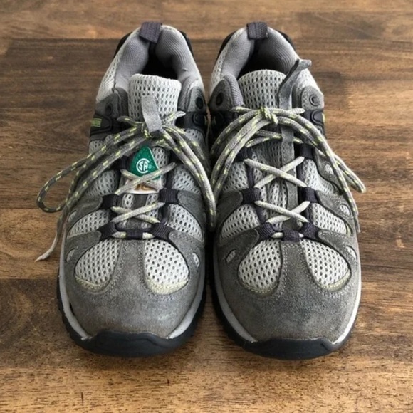 Dakota Steel Toe Sturdy Lace Up Work Outdoor Grippy Safety Sneakers Shoes Grey - Picture 2 of 14